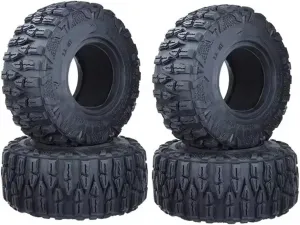 for TRX-4 for SCX10 for AXIAL 90046 Rubber for Super Soft Tire with Sponge Lining 1.9/2.2 Inch 123mm for 1/10 Simulation for Climbing Car RC Vehicle Wheels Tires(2.2INCH)