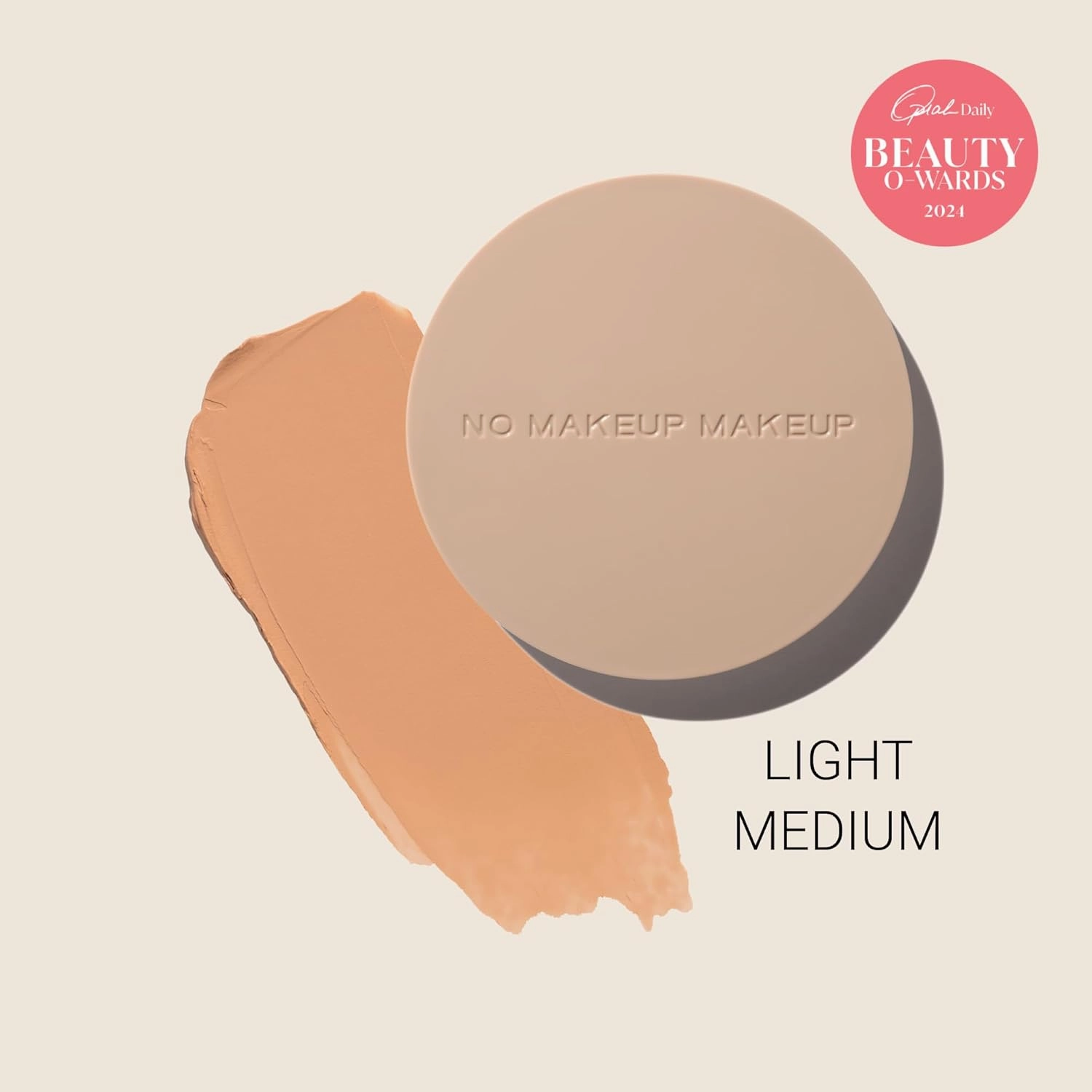 Foundation by No Makeup Makeup | Conceal & Correct with Long-Lasting, Buildable Formula & Lightweight Soft Finish | Cruelty-Free, Vegan, Fragrance-Free | Light Medium