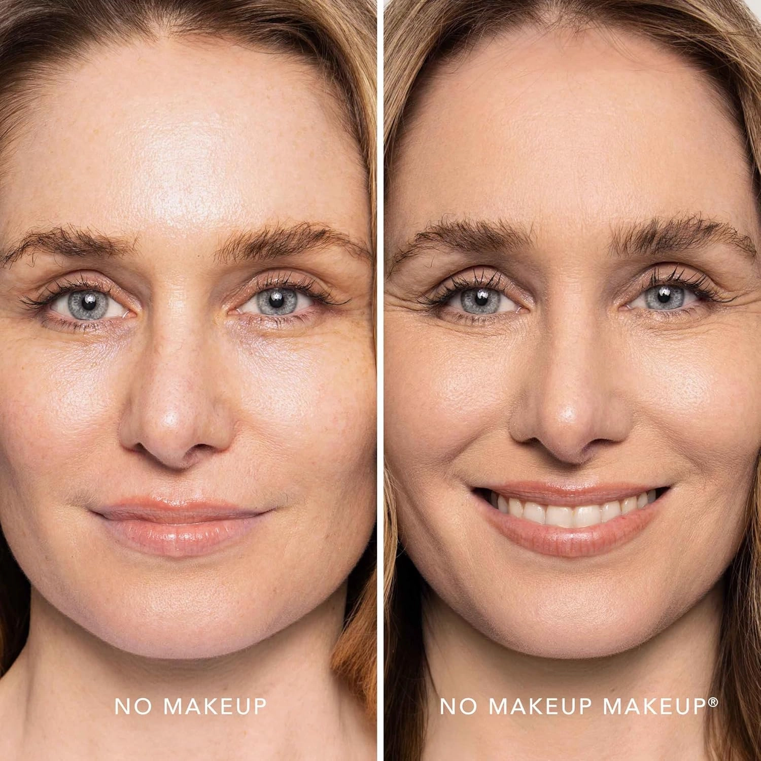 Foundation by No Makeup Makeup | Conceal & Correct with Long-Lasting, Buildable Formula & Lightweight Soft Finish | Cruelty-Free, Vegan, Fragrance-Free | Light Medium