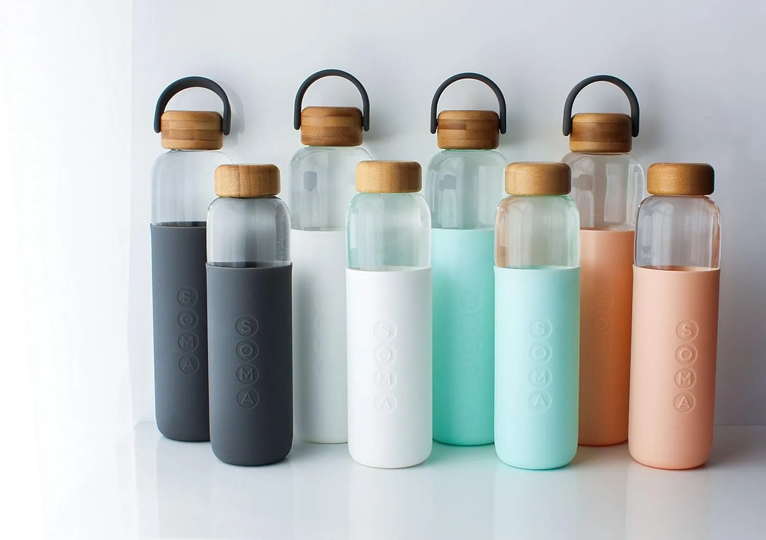 Full Circle Home 25 oz. Glass Water Bottle - Blush