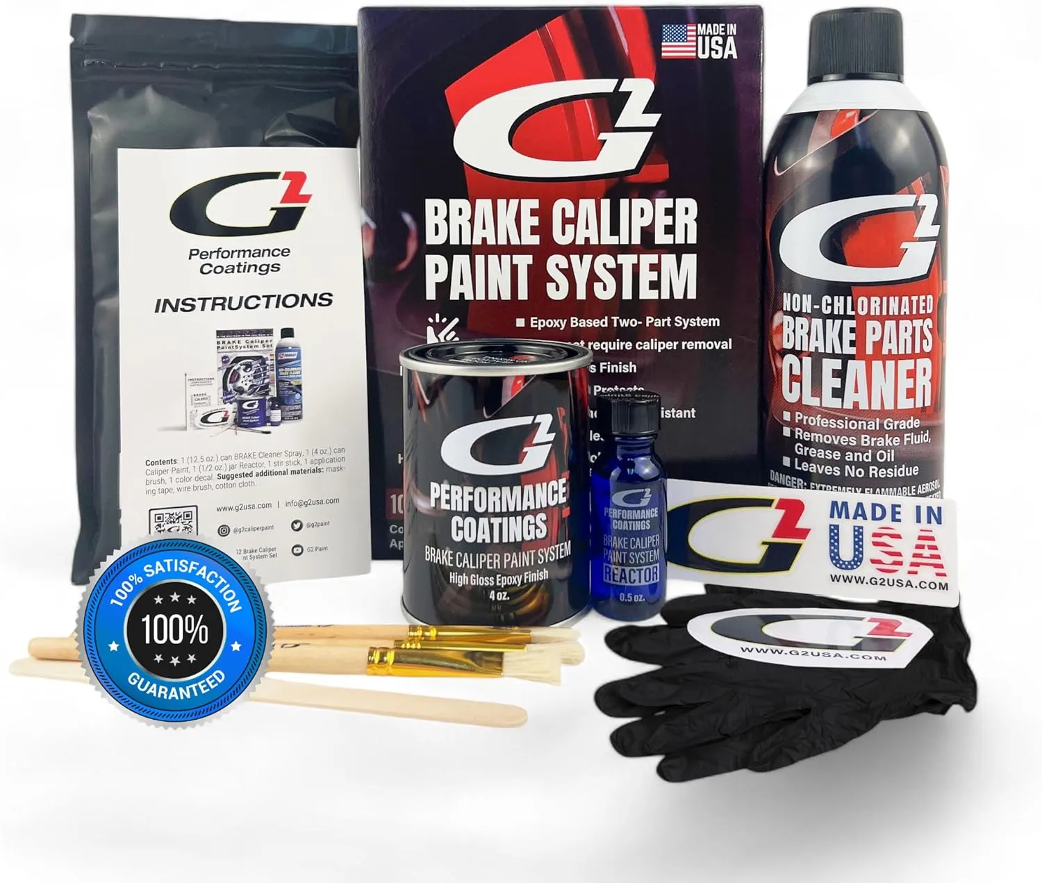 G2 High Temperature Brake Caliper Paint System Set Yellow G2161