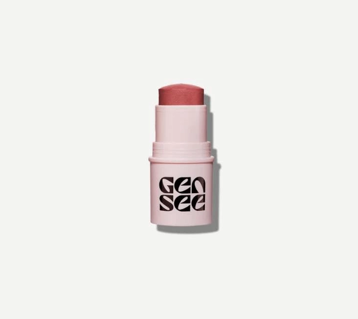 Gen See Straight Flush Glow Stick - Bloom 04 (Deep Rose Glow). Bonus Premium Korean Sheet Masque with Collagen