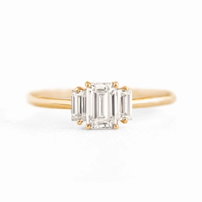 Geo Three Stone Ring