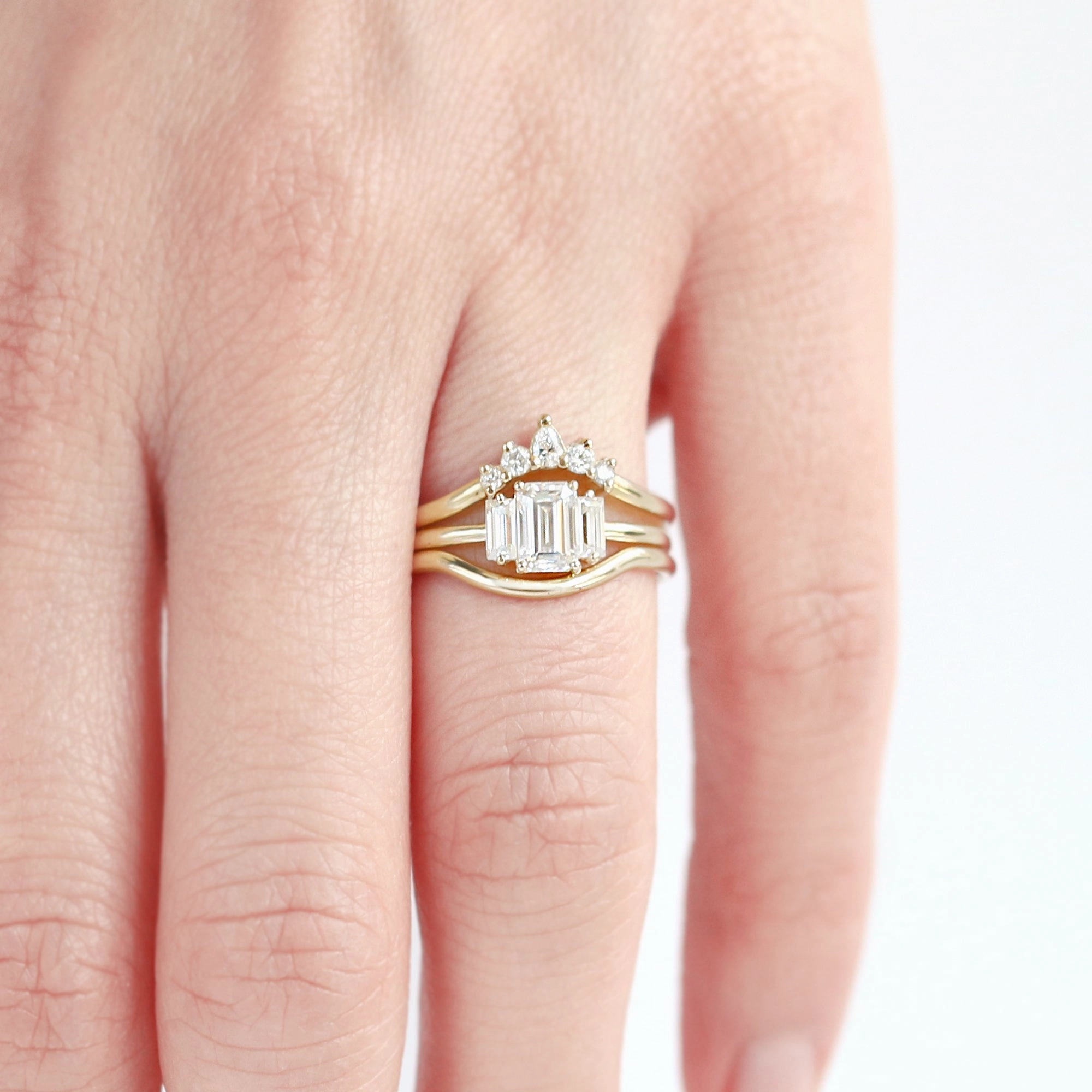 Geo Three Stone Ring