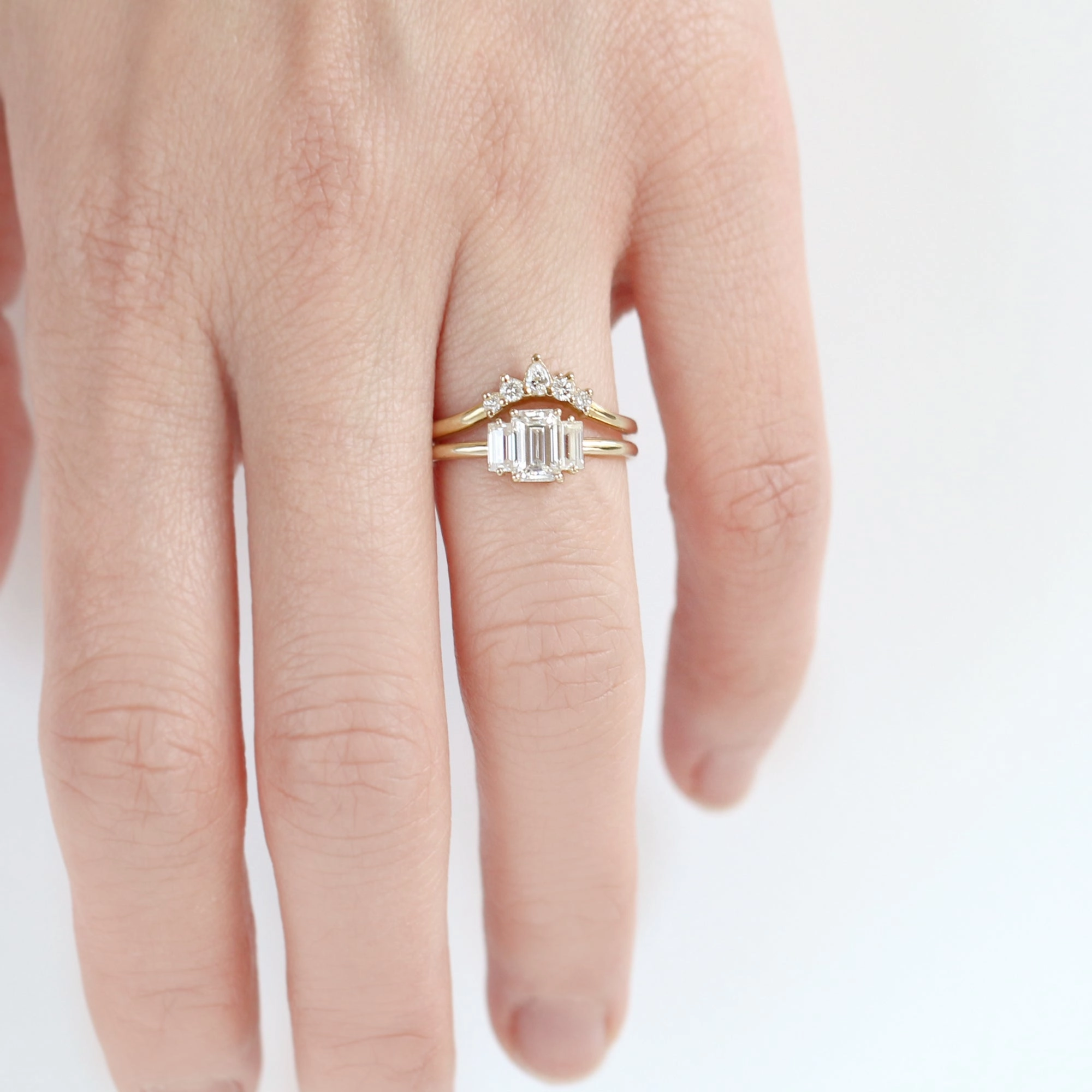 Geo Three Stone Ring