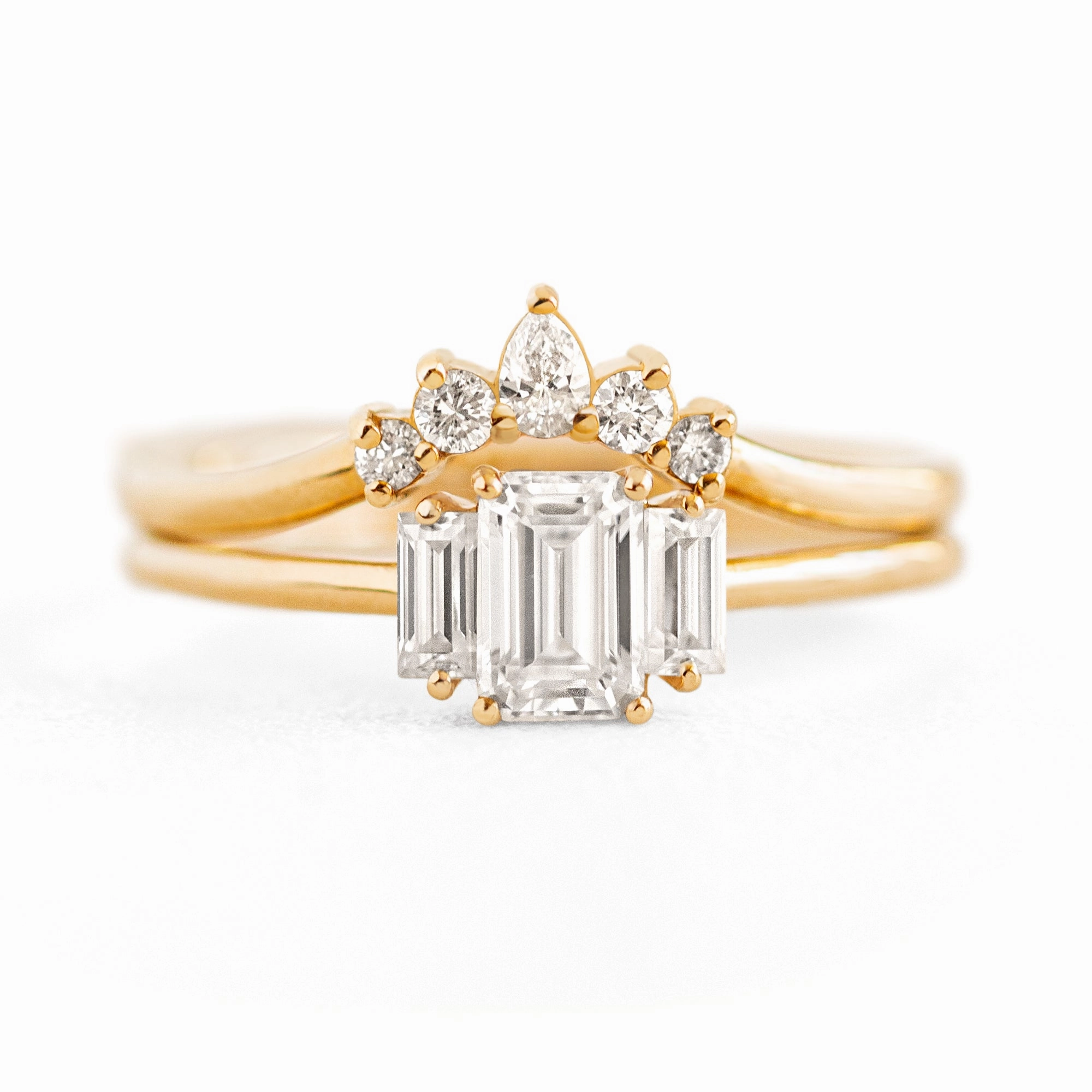 Geo Three Stone Ring