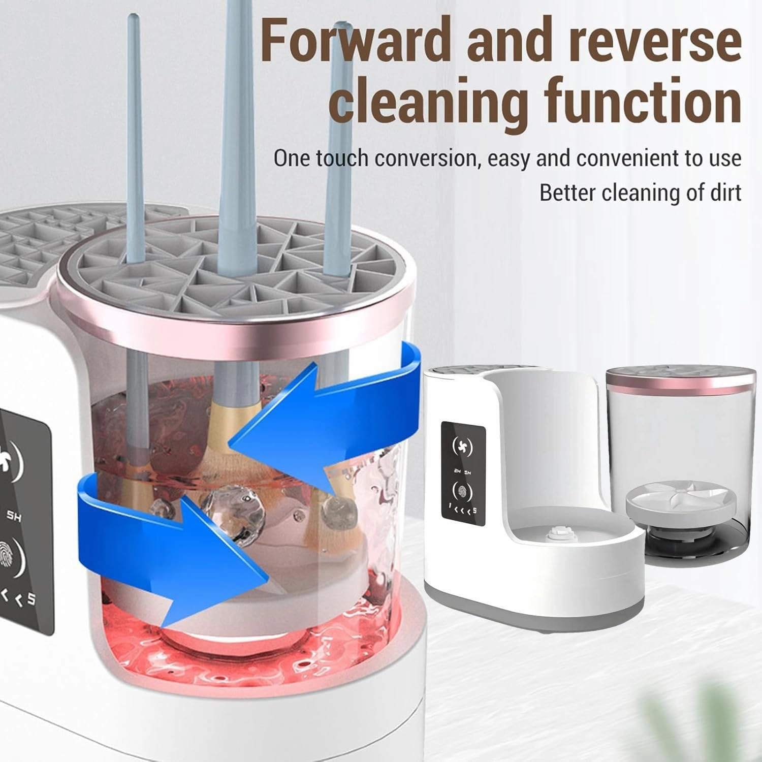 Gleamakeup Makeup Brush Cleaner, Gleamakeup Brush Cleaner, Electric Makeup Brush Cleaner, For All Size Beauty Makeup Brush Set, Contour, Eyeshadow, Blush Brush (1PCS)