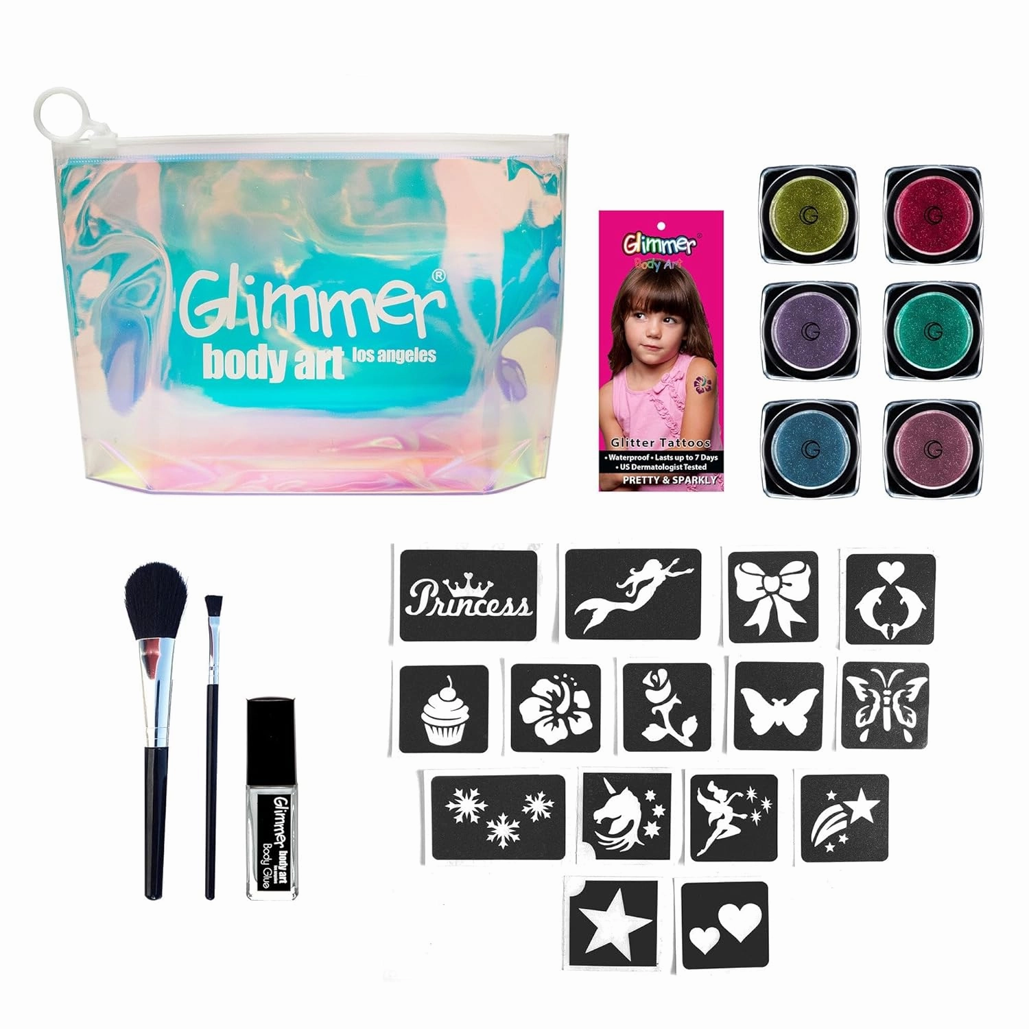 Glimmer-To-Go Pretty and Sparkly Glitter Tattoos