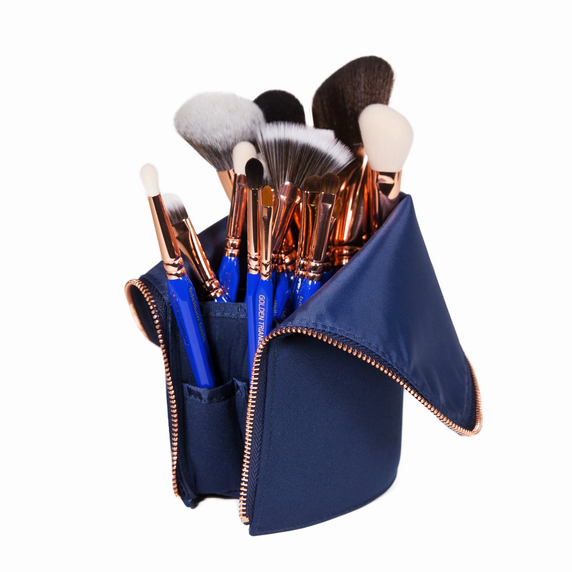 Golden Triangle Phase III Complete 15pc. Brush Set with Pouch