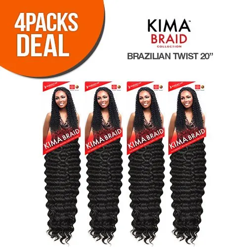 Harlem125 Synthetic Hair Braids Kima Braid Brazilian Twist 20" (4-Pack, 2)