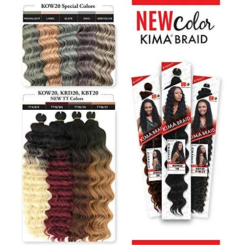 Harlem125 Synthetic Hair Braids Kima Braid Ocean Wave 20 (4-Pack, 1B) by Harlem 125