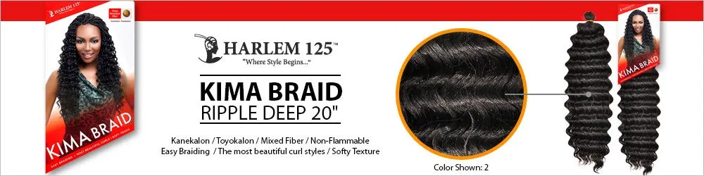 Harlem125 Synthetic Hair Braids Kima Braid Ripple Deep 20" (6-Pack, 1)