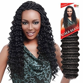 Harlem125 Synthetic Hair Braids Kima Braid Ripple Deep 20" (6-Pack, 4)