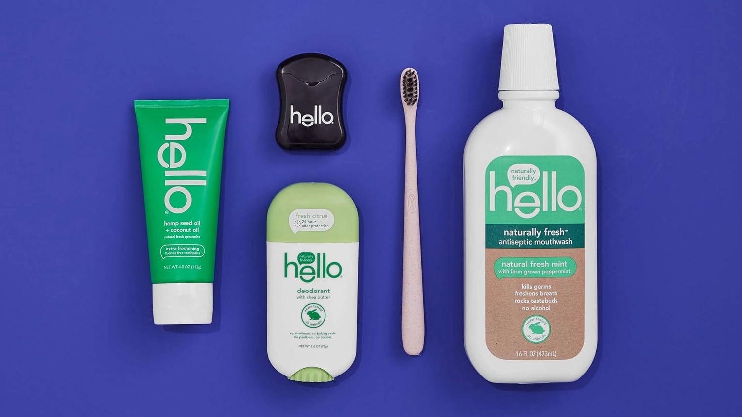 hello Shea Butter Fresh Citrus Deodorant for Women and Men, Aluminum Free, Baking Soda Free, Parabens Free, 24 Hour Protection, 2.6 Ounce (Pack of 3)