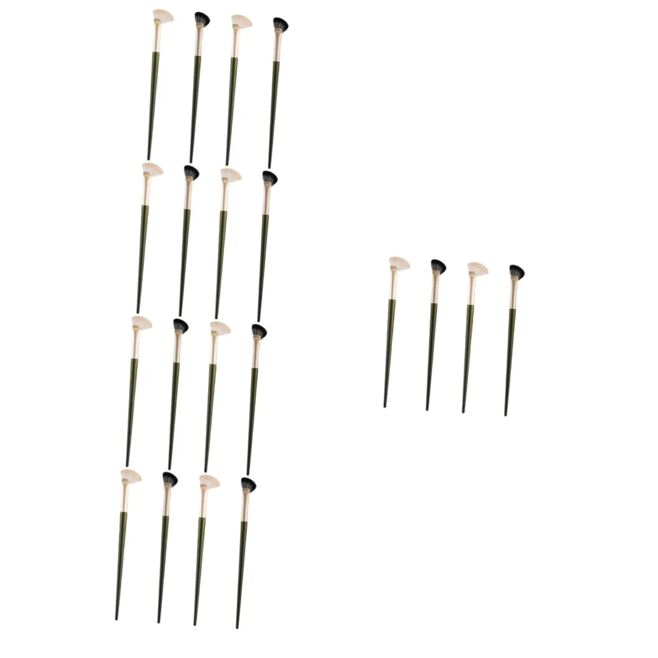 Hemoton 20pcs Angled Nose Contour Brush for under Eye Concealing Dark Face Makeup and Eyebrow Definition Soft Bristles for Seamless Blending and Sculpting