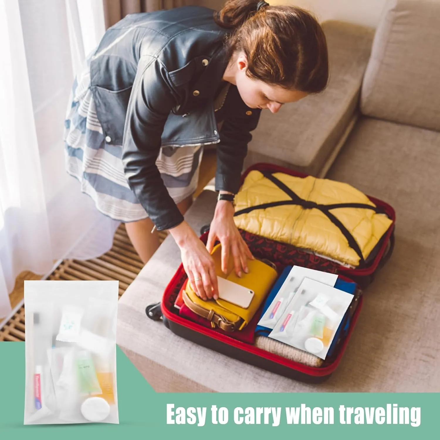 Hygiene Kit Bulk, Individually Packed, The Convenience Kit Bulk Is Fully Equipped And Clean And Hygienic, Convenience Kits Suitable For Hotel, Home, Camping, Travel (50 Sets)