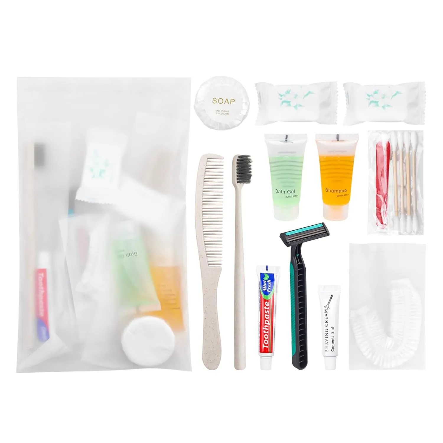 Hygiene Kit Bulk, Individually Packed, The Convenience Kit Bulk Is Fully Equipped And Clean And Hygienic, Convenience Kits Suitable For Hotel, Home, Camping, Travel (50 Sets)