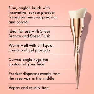 ICONIC LONDON Glossing Brush | Curved Contour Brush, For Liquid Makeup Application