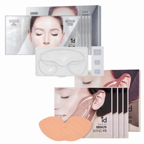 id Face Fit Sculpting & Firming Duo – Minus Band V3(4ea), V-Line Lifting Band & Plus Patch V3(4ea), Hydrogel Patch with Microcurrent | Youthful Appearance with Facial Contouring & Firming Skincare