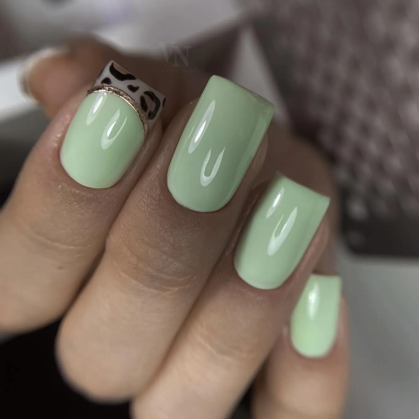IN.HYPE Rubber Base Gel Soak off. UV/LED Curable (Pistachio)