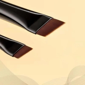 IOCCIOBB 1/2 Pieces Eyebrow Contour Brush Eyebrow Eyeliner Brush Portable Small Angle Eyebrow Brush Female Makeup Tool (Size : Small Big)