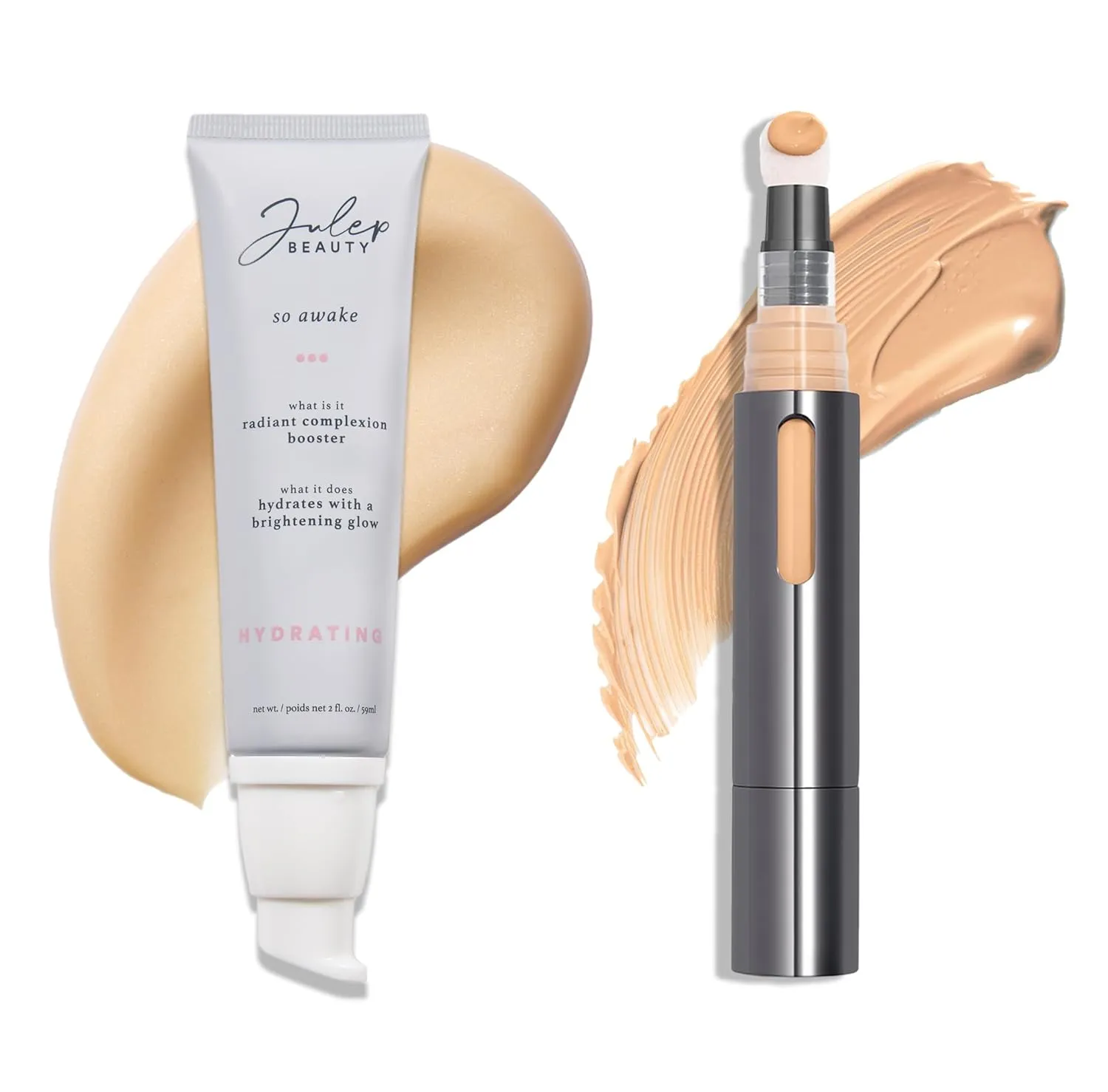 Julep Full Face Radiance Set | So Awake Complexion Booster Daily Moisturizer   Skin Perfecting Cushion Complexion Concealer   Foundation - 210 Medium