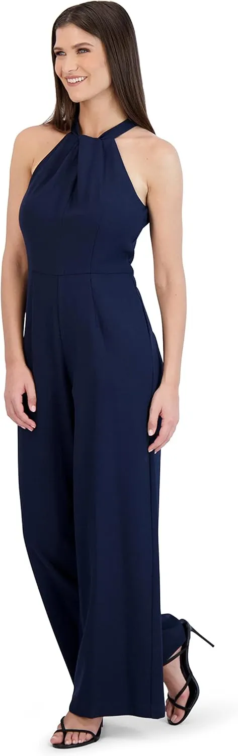 Julia Jordan Women's Sleeveless Knot Neck Wide Leg Jumpsuit, Elegant and Dress