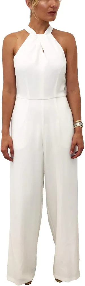 Julia Jordan Women's Sleeveless Knot Neck Wide Leg Jumpsuit, Elegant and Dress