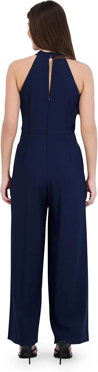Julia Jordan Women's Sleeveless Knot Neck Wide Leg Jumpsuit, Elegant and Dress