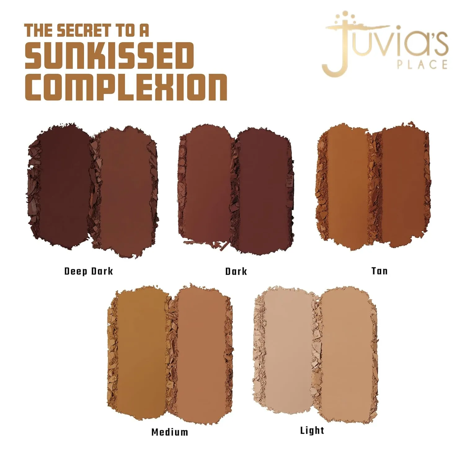 Juvia's Place Bronzed Duo Bronzer Light - Soft Matte Bronzer, Contour Powder, Long-Wearing & Buildable Bronzing Powder - Suitable for Light to Fair Skin Tone
