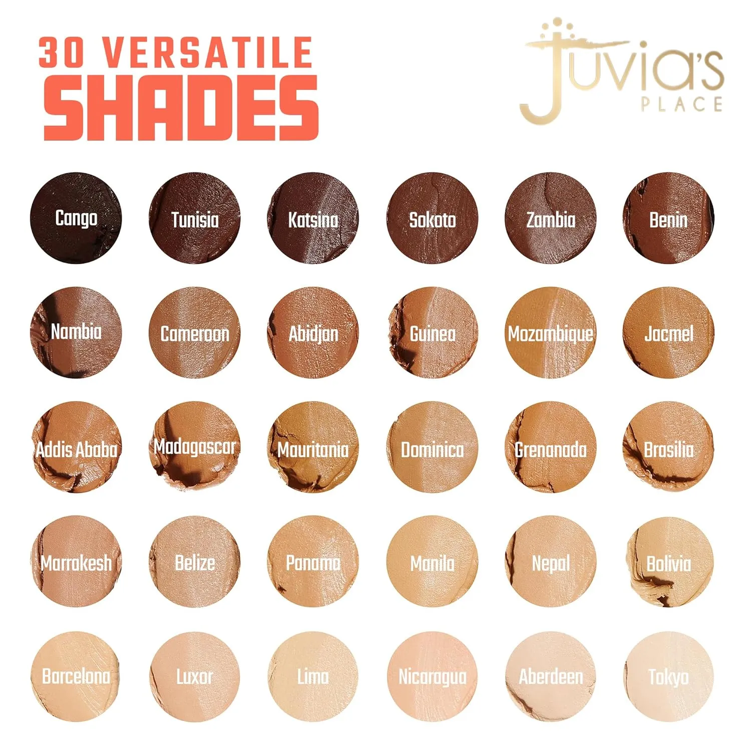 Juvia's Place Shade Stick Foundation, Concealer, Contour, Bolivia, Medium w/Cool Golden Undertone, .34 oz