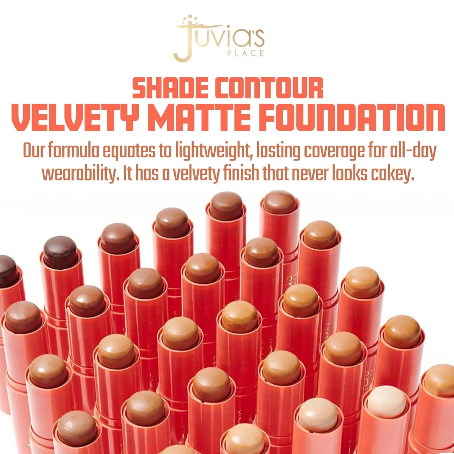 Juvia's Place Shade Stick Foundation, Concealer, Contour, Bolivia, Medium w/Cool Golden Undertone, .34 oz
