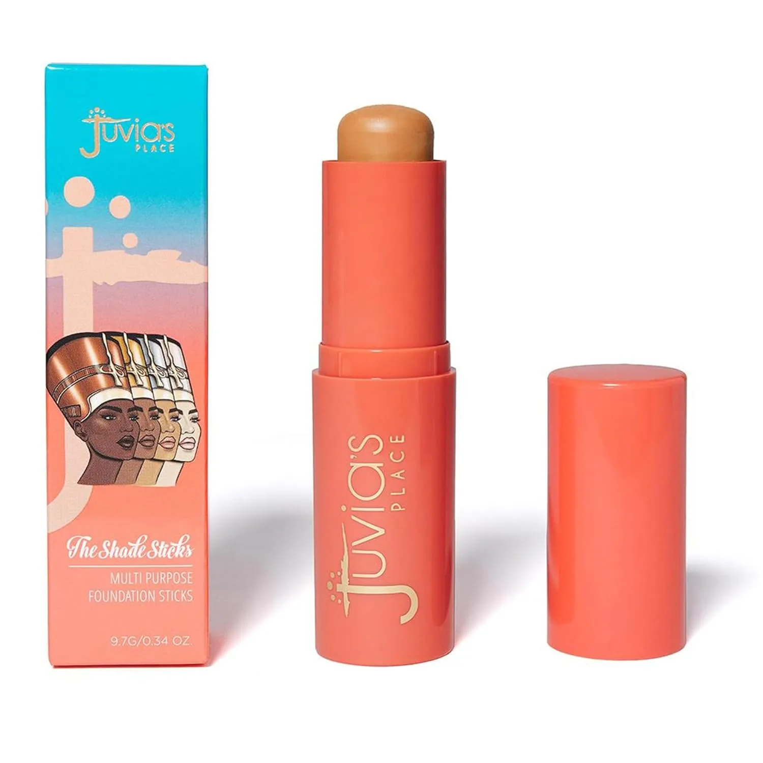 Juvia's Place Shade Stick Foundation, Concealer, Contour, Brasilia, Tan w/Cool Olive Undertone, 0.34 oz
