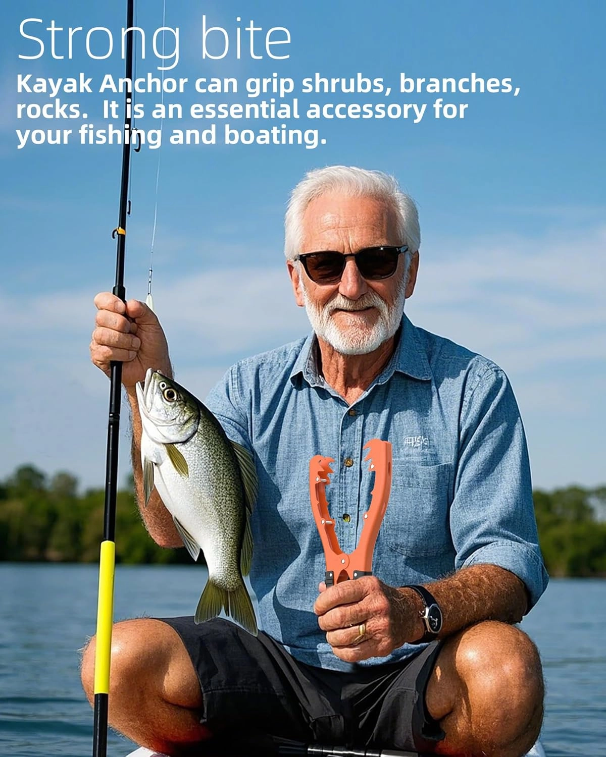 Kayak Brush Gripper, Kayak Anchor Grip, Kayak Accessories, Kayak Anchor. Upgrade with Greater bite Force and More Comfortable Handle, with More Accessories