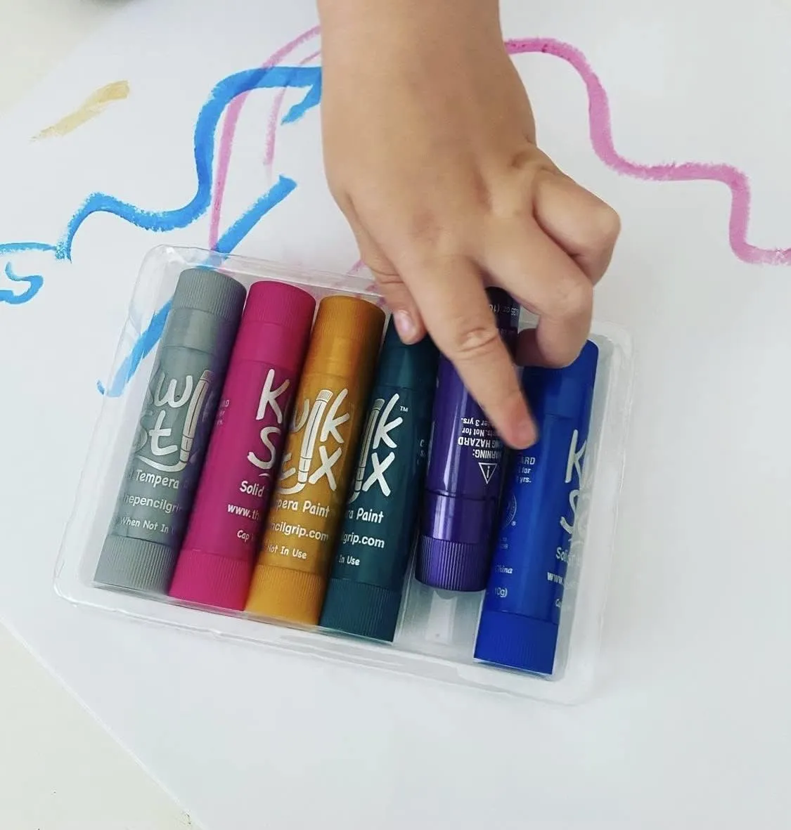 Kwik Stix Solid Tempera Paint Sticks, 72 Metallic Colors, Washable Paint Sticks for Kids, Super Quick Drying, Non-Toxic, Allergen Free, Paint Sticks Class Pack in Metallic Colors, Paint for Kids and Toddlers