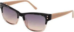 L.A.M.B. Gwen Stefani LA579 Womens Trendy Square Sunglasses, 55 mm, UV400 Protection, Black and Blush