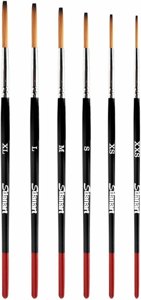 Lettering Quill Brushes, 6 pcs Lettering Brushes for Sign Painting, Professional Pinstriping Brush Sign Painting Brushes Pinstripe Brush Striping Brush ， Paint Brush Size XL, L, M, S, XS, XXS