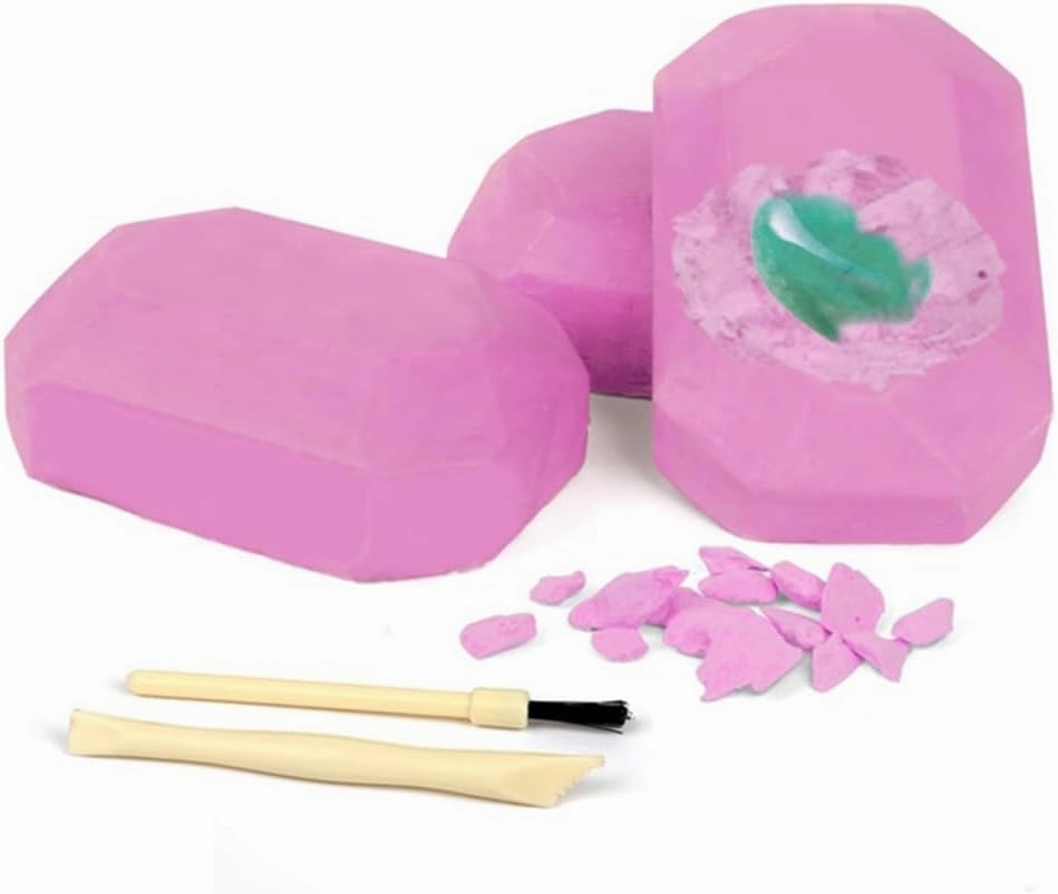 Liberty Imports 12-Pack Gem Digging Kit for Kids - Exciting Gemstone Mining Adventure - Educational STEM Crystal and Mineral Excavation – Party Favor Science Toys