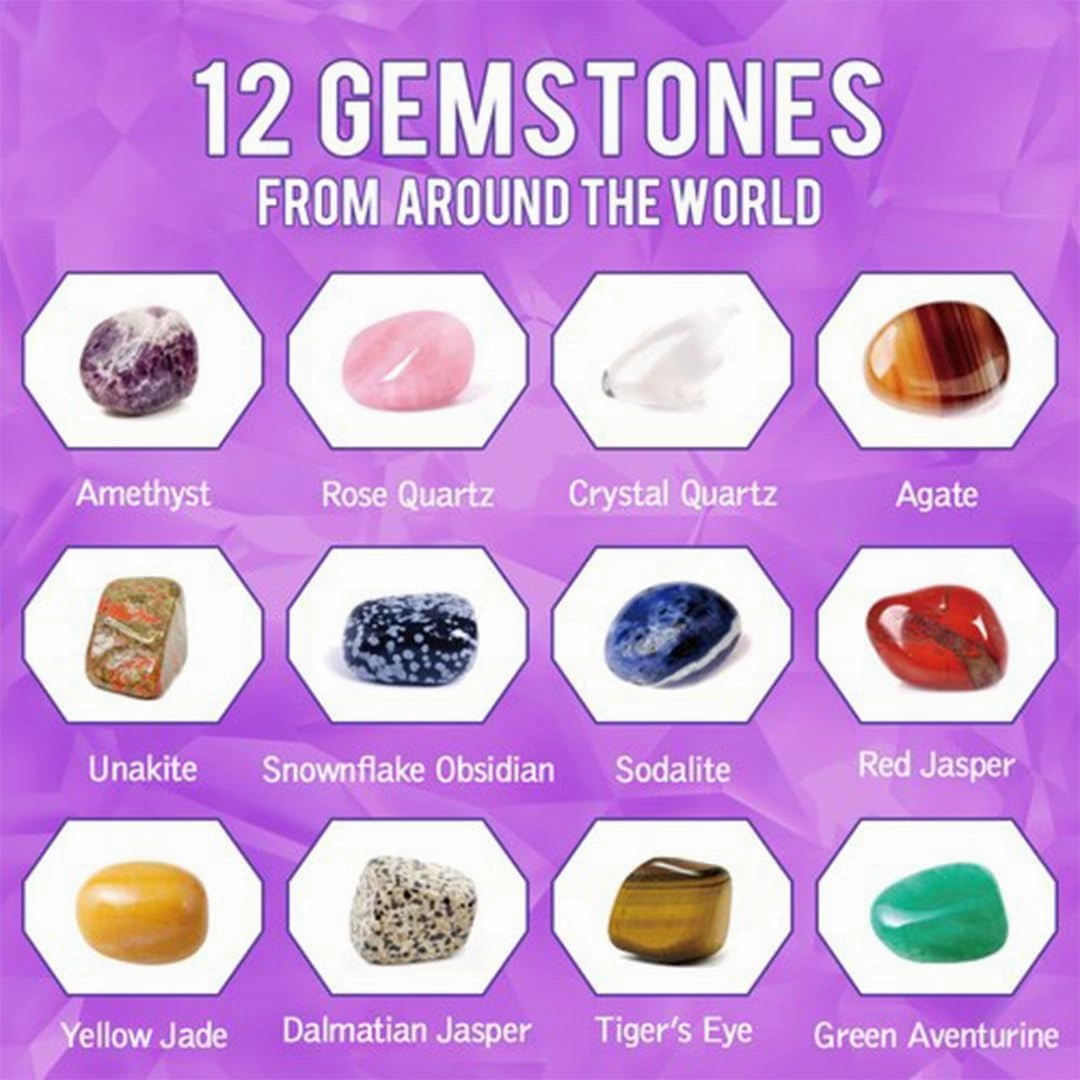 Liberty Imports 12-Pack Gem Digging Kit for Kids - Exciting Gemstone Mining Adventure - Educational STEM Crystal and Mineral Excavation – Party Favor Science Toys