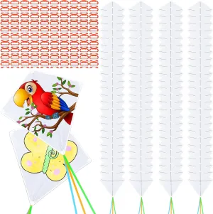 Libima DIY Blank Kites Making Kit Bulk for Adults Decorating Coloring Kite Party Pack Painting Craft Kits for Church Outdoor Games Activities(100,Diamond)