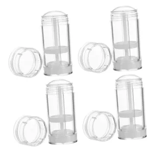 Lip Gloss Sample Containers 4pcs Bottom-fill Travel Size Bottles for Personal Care