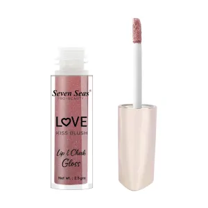 Lip Love Kiss Blush Nourishes & Hydrates Dry Chapped Lips | Long Lasting, Lightweight & Moisturizing Liquid Lip Tint for Women Enriched with Shea Butter Glossy Finish (Nudy Mauve)