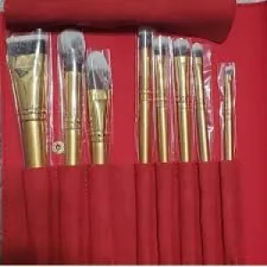 Luxie Glitter and Gold Set - Makeup Brushes for Precise, Flawless Application - Brushes for Foundation, Concealer, Highlighting, and Shading - 8 pc