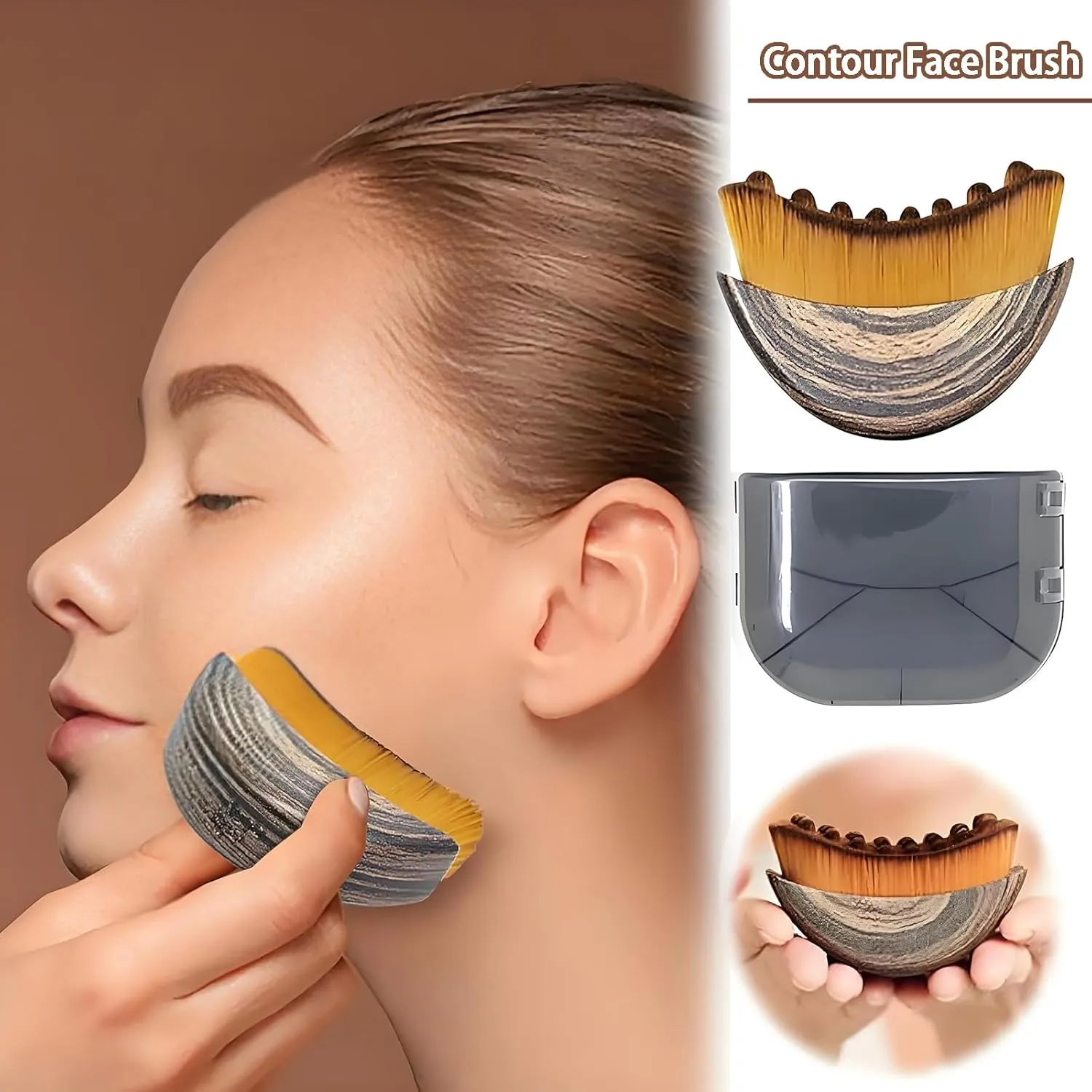 Lymphatic Contour Face Brush, Lymphatic Drainage Massager for Face, Dry Brushing Face Brush, Chin & Jawline Sculpting, Ergonomically Designed to Fit The Skin Precisely for Daily Use (1PCS)