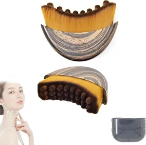 Lymphatic Contour Face Brush, Lymphatic Drainage Massager for Face, Dry Brushing Face Brush, Chin & Jawline Sculpting, Ergonomically Designed to Fit The Skin Precisely for Daily Use (1PCS)