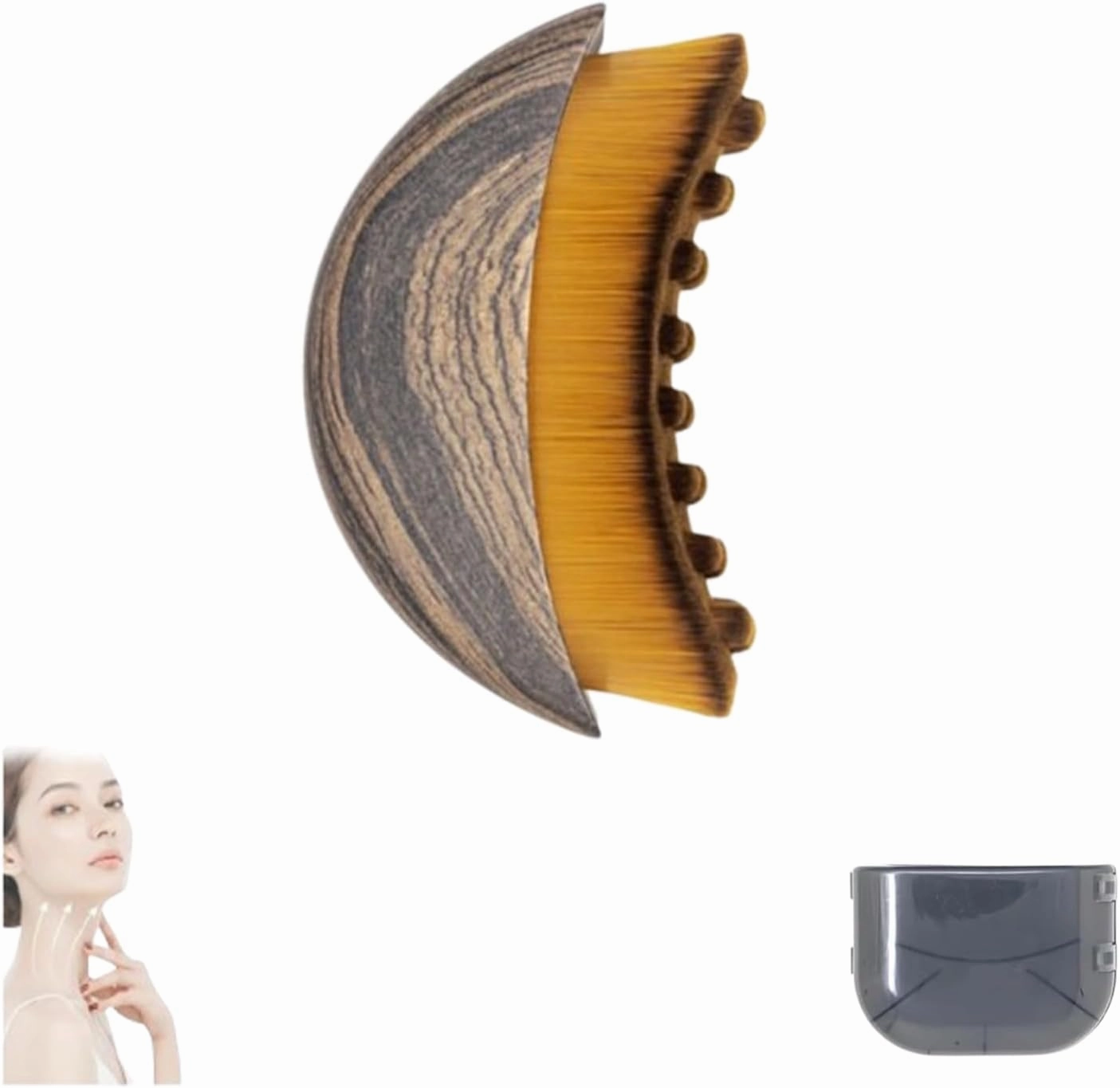 Lymphatic Contouring Facial Brush, Dry Brushing Facial Brush, Lymphatic Drainage Massager for Face, Chin and Jawline Sculpting, Ergonomic Design, Relieve Fatigue (1pcs)