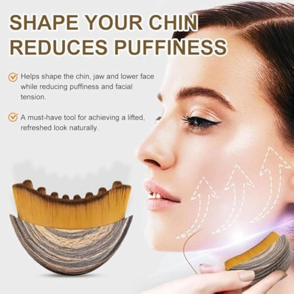 Lymphatic Drainage Massager Brush，Soft Lymphatic Contour Face Brush for Face, Chin & Jawline Sculpting, Fit The Skin Precisely and Relieve Fatigue(2pcs)