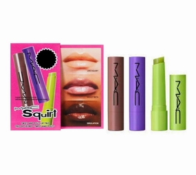 M.A.C Cosmetics M.A.C Squirt Twist and Pout Lip Trio - Like Squirt - Violet Beta - Simulation - Full Size