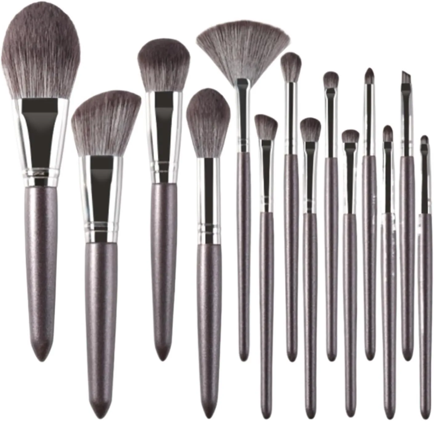 Make Up Brushes Set Makeup Brush Set 14pcs Frosted Wooden Handle Makeup Brushes for Facial Contour Brushes Makeup Tools Set