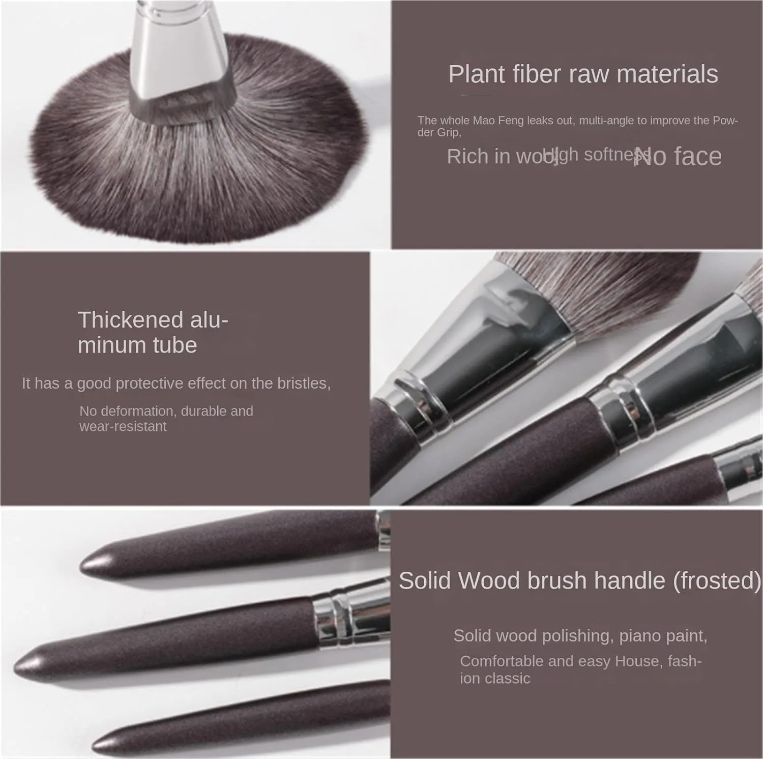Make Up Brushes Set Makeup Brush Set 14pcs Frosted Wooden Handle Makeup Brushes for Facial Contour Brushes Makeup Tools Set